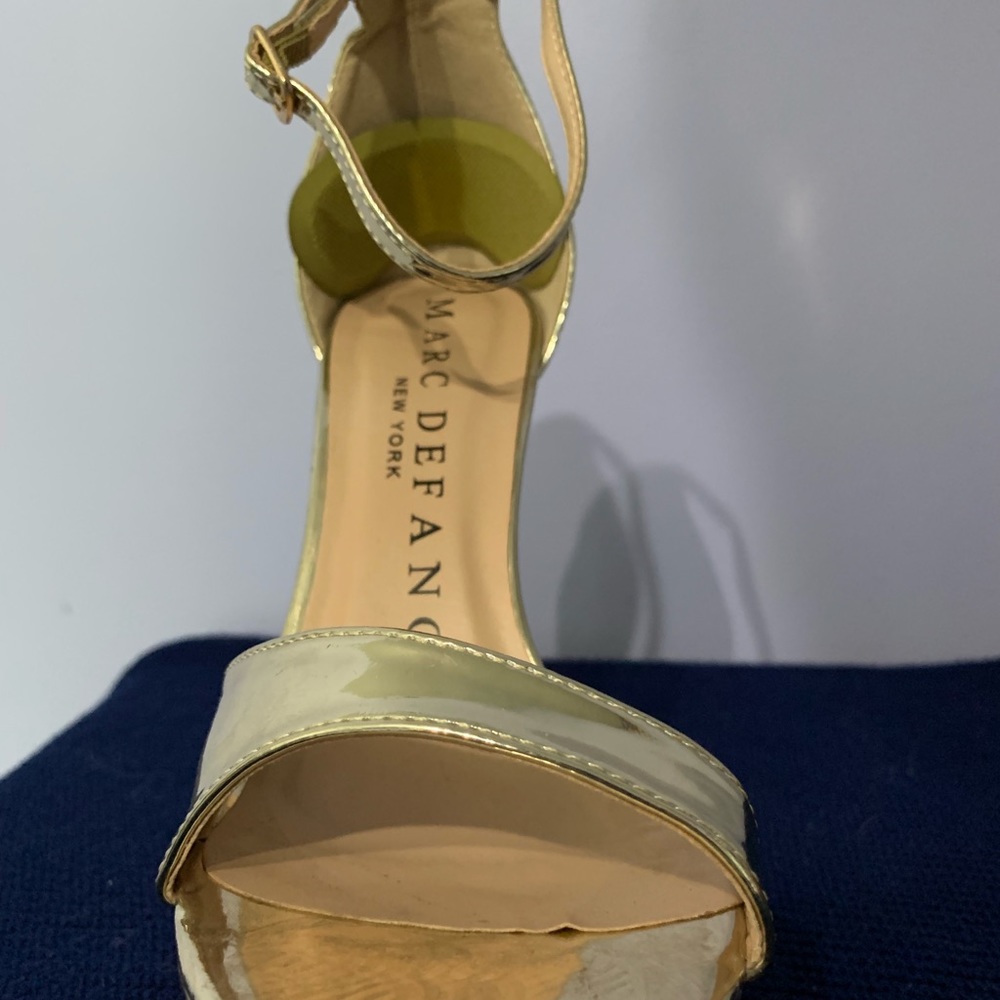 Marc DeFang Gold heels size 9 - Picture 7 of 8